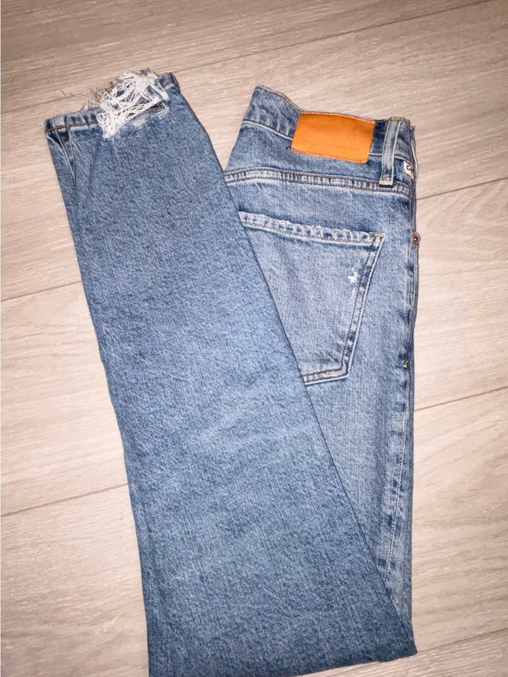 Citizens of Humanity Olivia High Rise Slim Ankle Jeans Blue Distressed Size 24